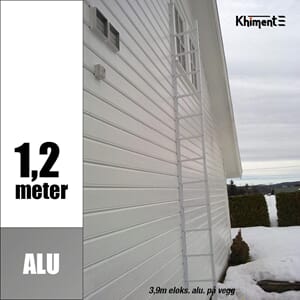 Brannstige 1,2 meter Alu grå eloksert Khiment