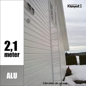 Brannstige 2,1 meter Alu grå eloksert Khiment
