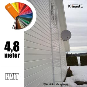 Brannstige 4,8m Khiment, Lakkert Hvit