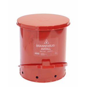 Herd Brannsikker avfallsbeholder 80 liter