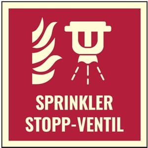 Sprinkler stopp-ventil 20x20cm PET-XL