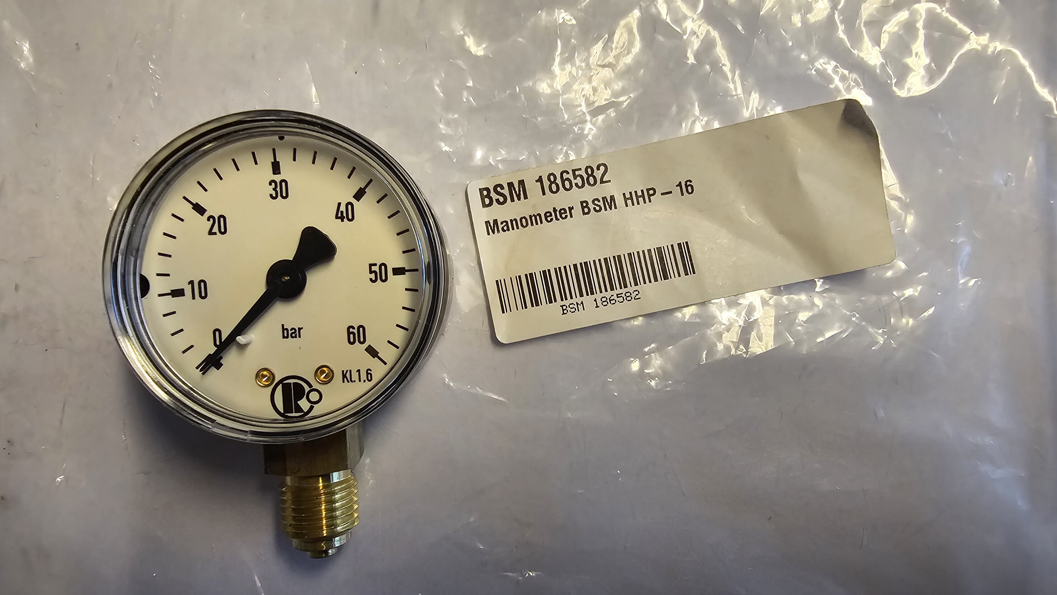 Manometer til Müller BSM HHP‑16 | 0–60 bar reservedel | Buskerud ...