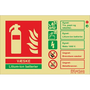 Everlux Info Lithium-ion batt slokker 15x10cm