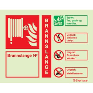 Everlux Info brannslange 15x12cm pvc
