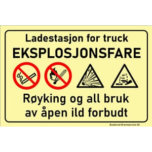 Ladestasjon for truck Etterlysende 30x20cm XL PET