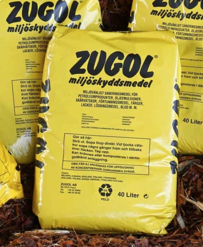 ZUGOL Absorbent 40L | Miljøvennlig olje- og kjemikalieabsorbent ...